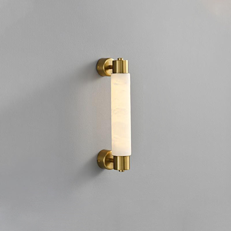 Alraei Modern Minimalist Tube Alabaster Wall Lamp - Lamp Copper