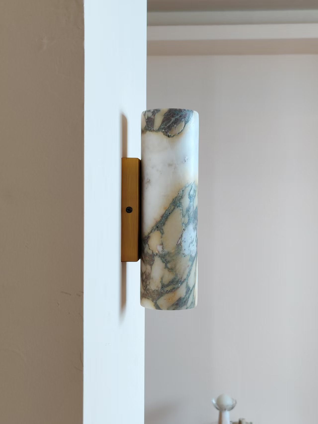 Tubular Modern Minimalist Marble Metal Wall Lamp - Lamp Copper