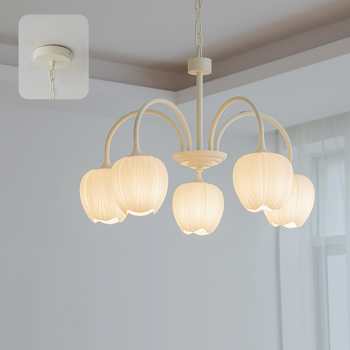 Aria Lampadari a Forma di Tulipano Fresco