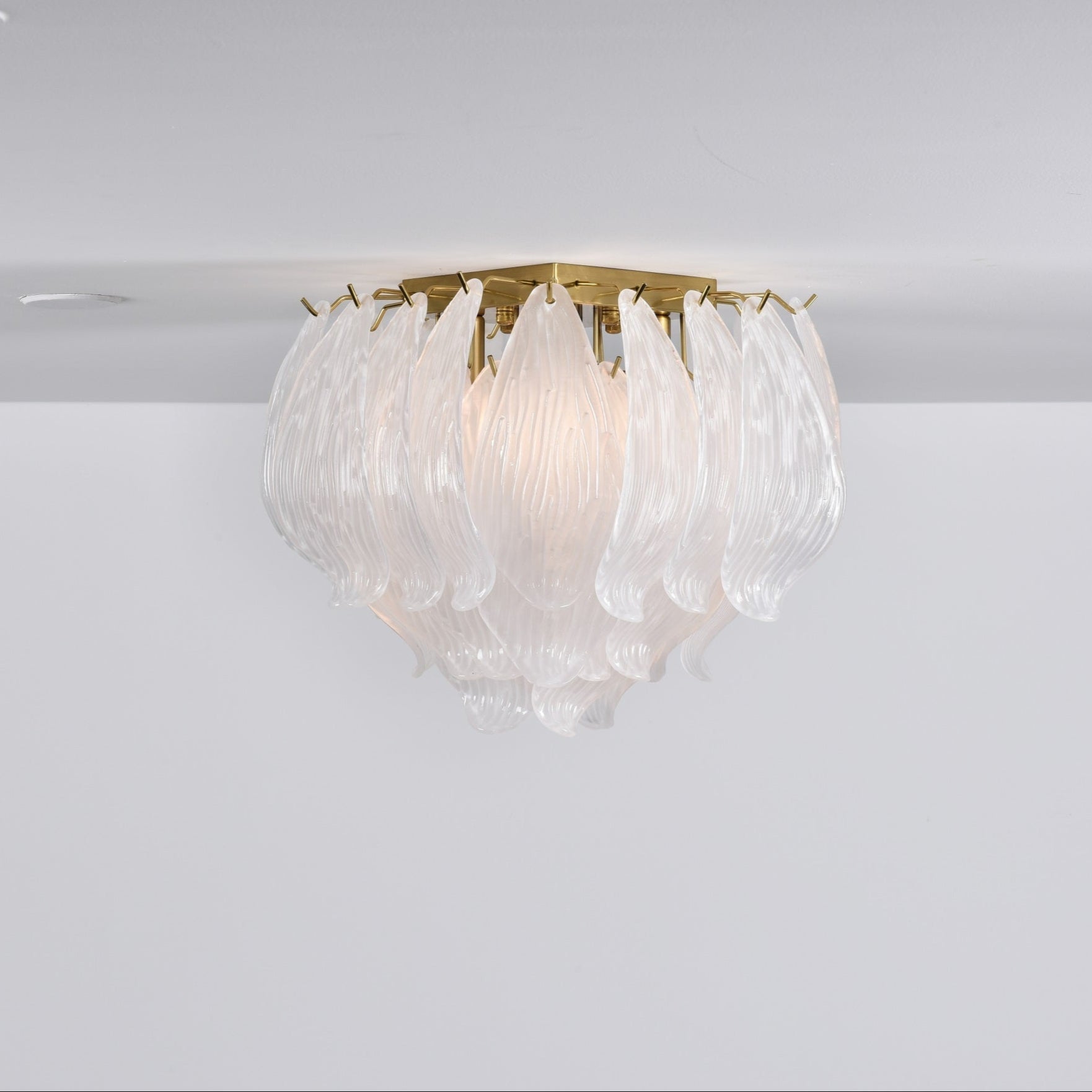 Aurora Ceiling Lamp Murano Petal Hand-Blown Glass Flushmount - Neutralighting