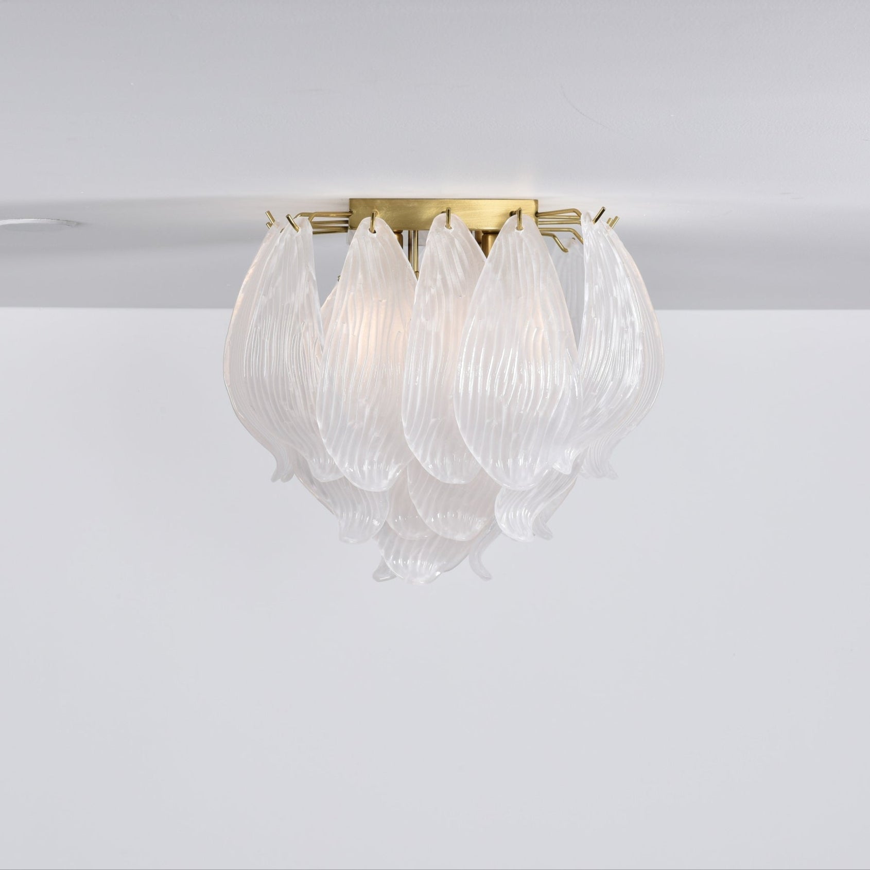 Aurora Ceiling Lamp Murano Petal Hand-Blown Glass Flushmount - Neutralighting