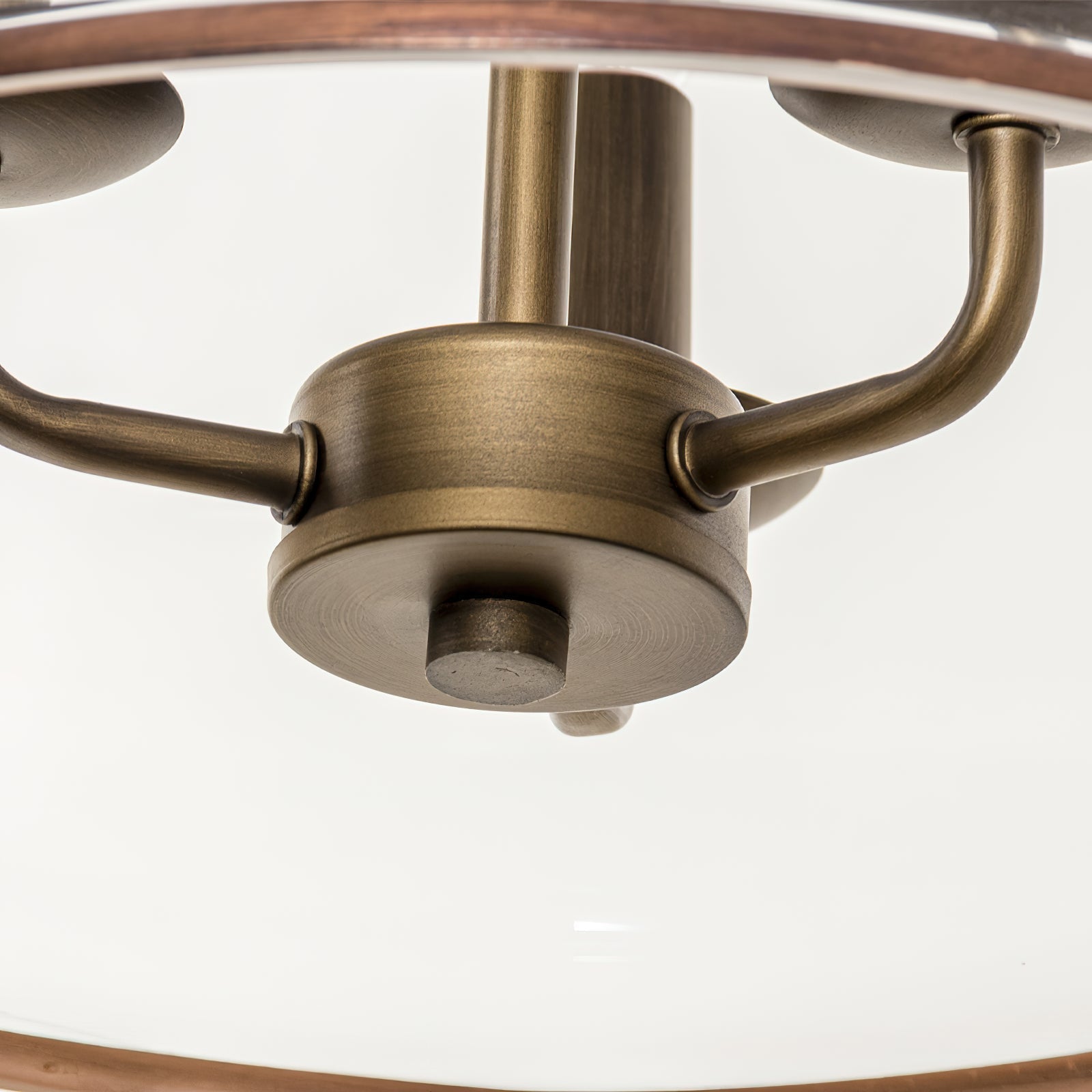 Sysolion Vintage Elegance Metal Glass Pendant Lamp - Lamp Copper