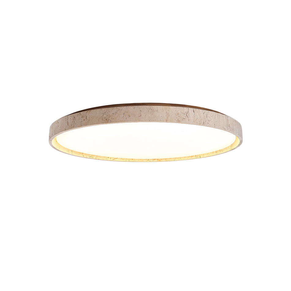 Symiror Modern Minimalist Round Travertine Ceiling Lamp - Lamp Copper