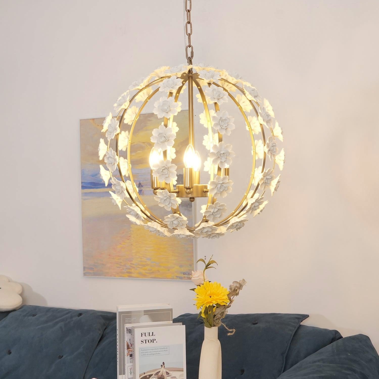 Syloran Postmodern Luxury Globe Ceramics Chandelier - Lamp Copper