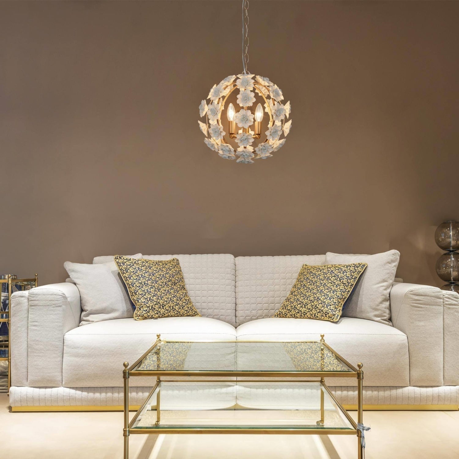 Syloran Postmodern Luxury Globe Ceramics Chandelier - Lamp Copper