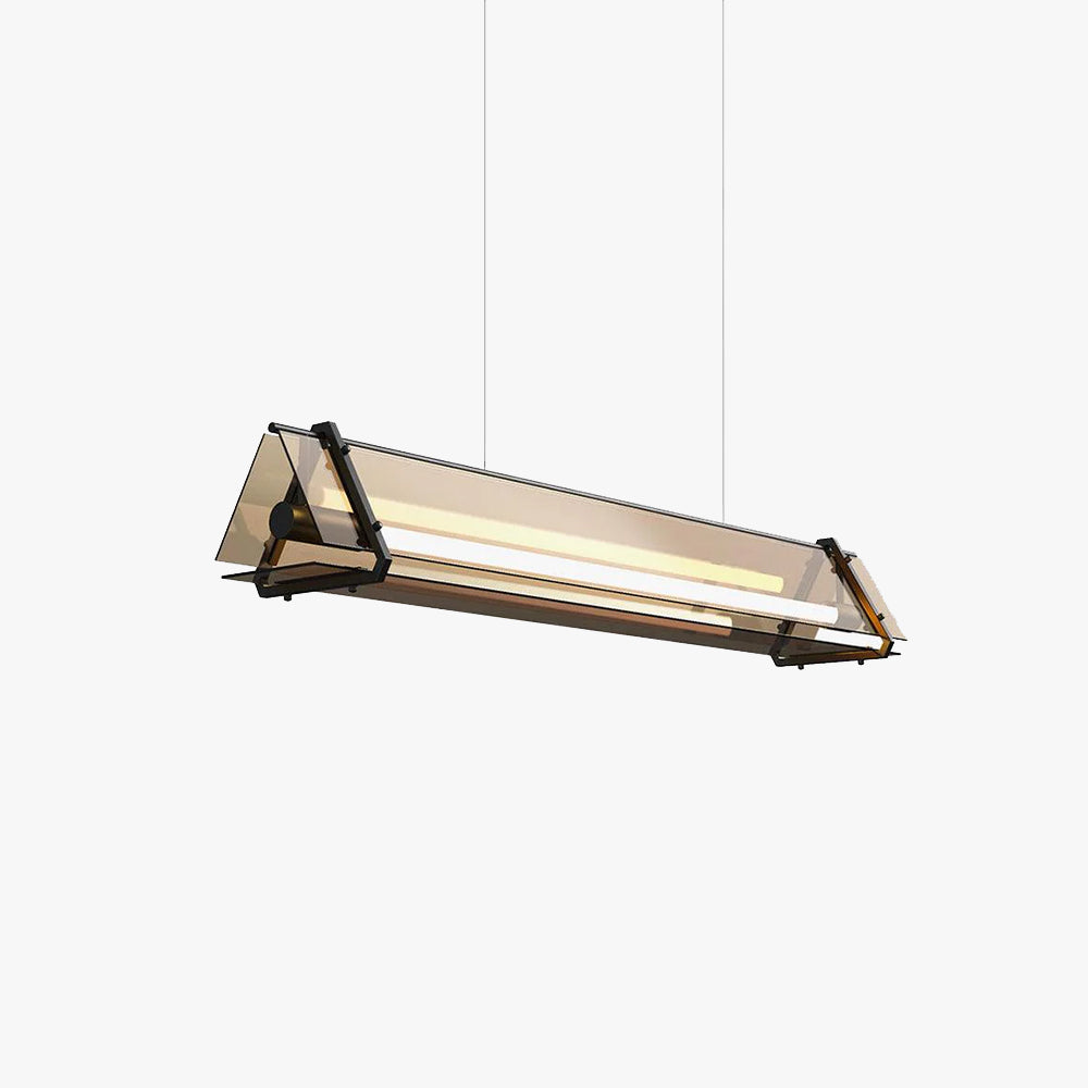 Arisha Industriale Metallo Vetro Triangolo Lampade a Sospensione