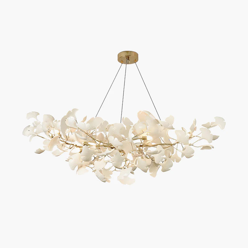 Olivia Design Bellissimo LED Lampade a Sospensione Ginkgo Biloba Oro Metallo Ceramico