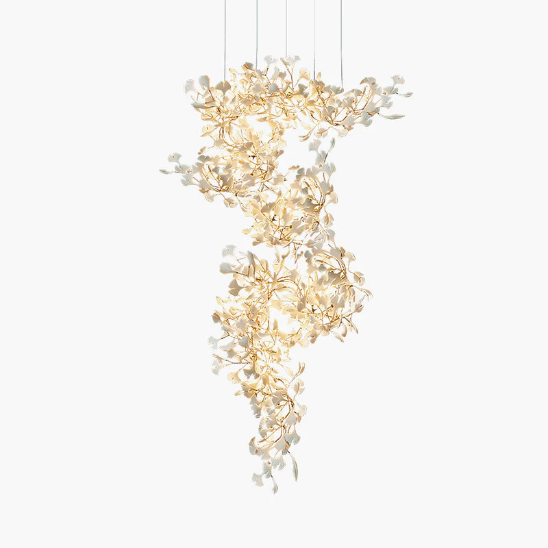 Olivia Design Bellissimo LED Lampade a Sospensione Spirale Ginkgo Biloba Metallo Ceramico  Soggiorno/Camera da Letto