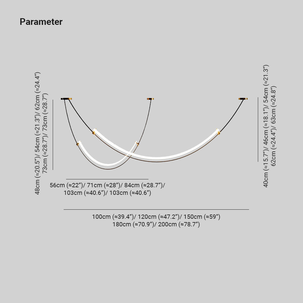 Arisha Lampada a Sospensione LED Curva