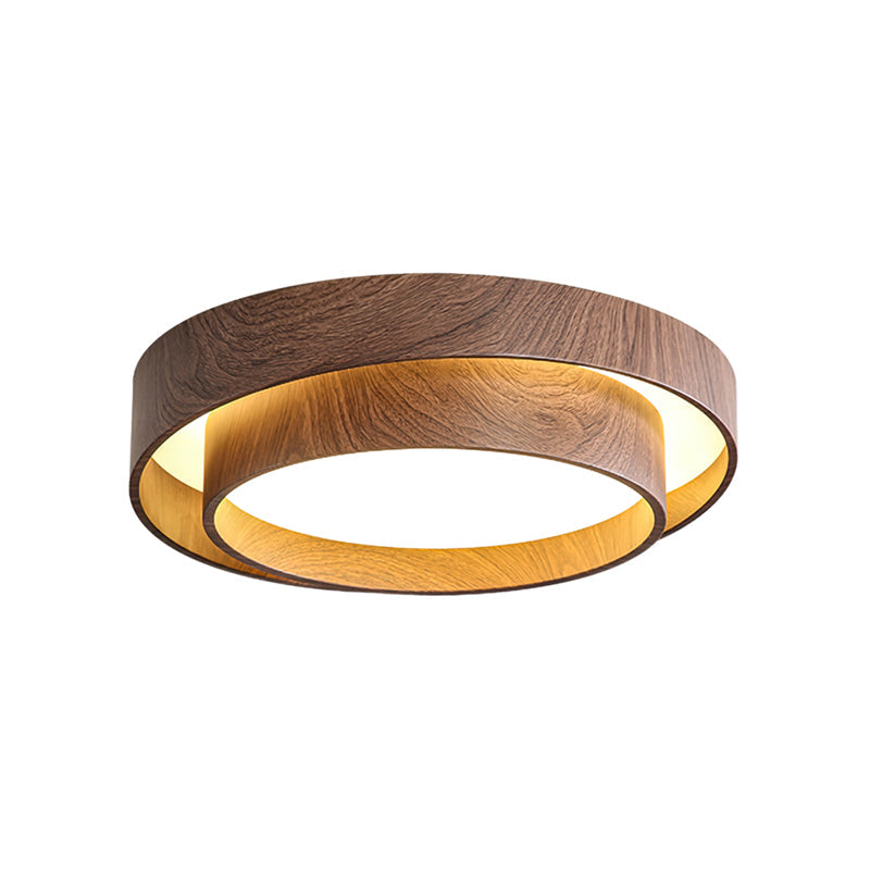 Muto Lampada da Soffitto a Doppio Anello Colore Noce