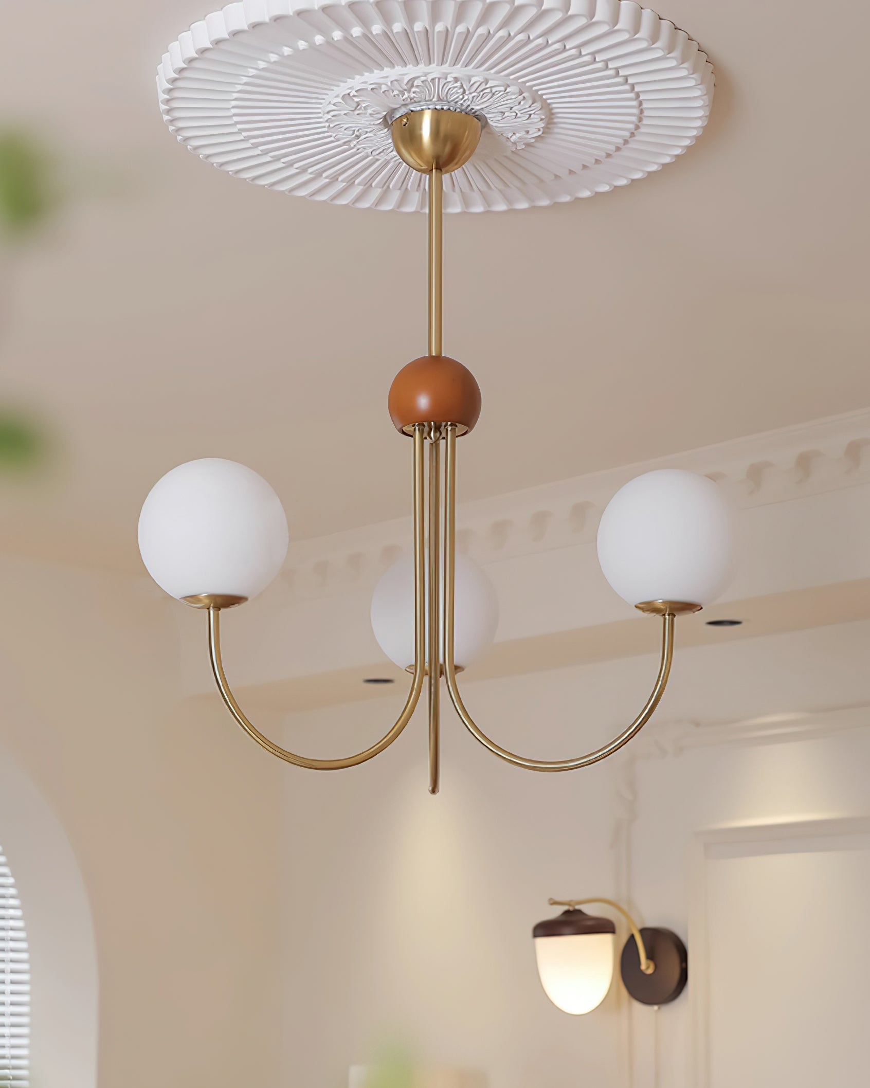 Candil Modern Brass and Globe Glass Chandelier - Letslighting