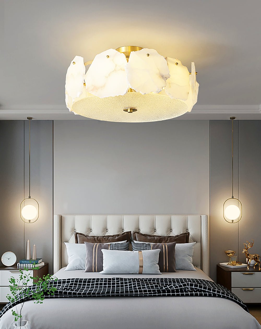 Amara Alabaster Flush Mount Ceiling Light - Neutralighting