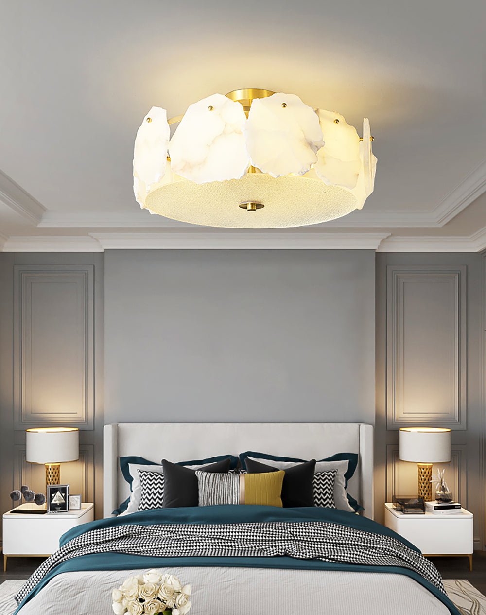 Amara Alabaster Flush Mount Ceiling Light - Neutralighting
