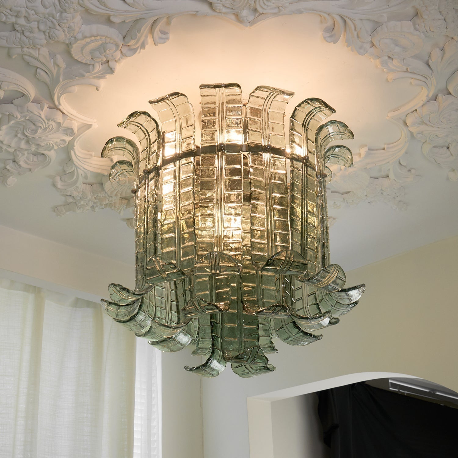 Aurora Ceiling Lamp Murano Glass Petal Vintage - Blowlighting