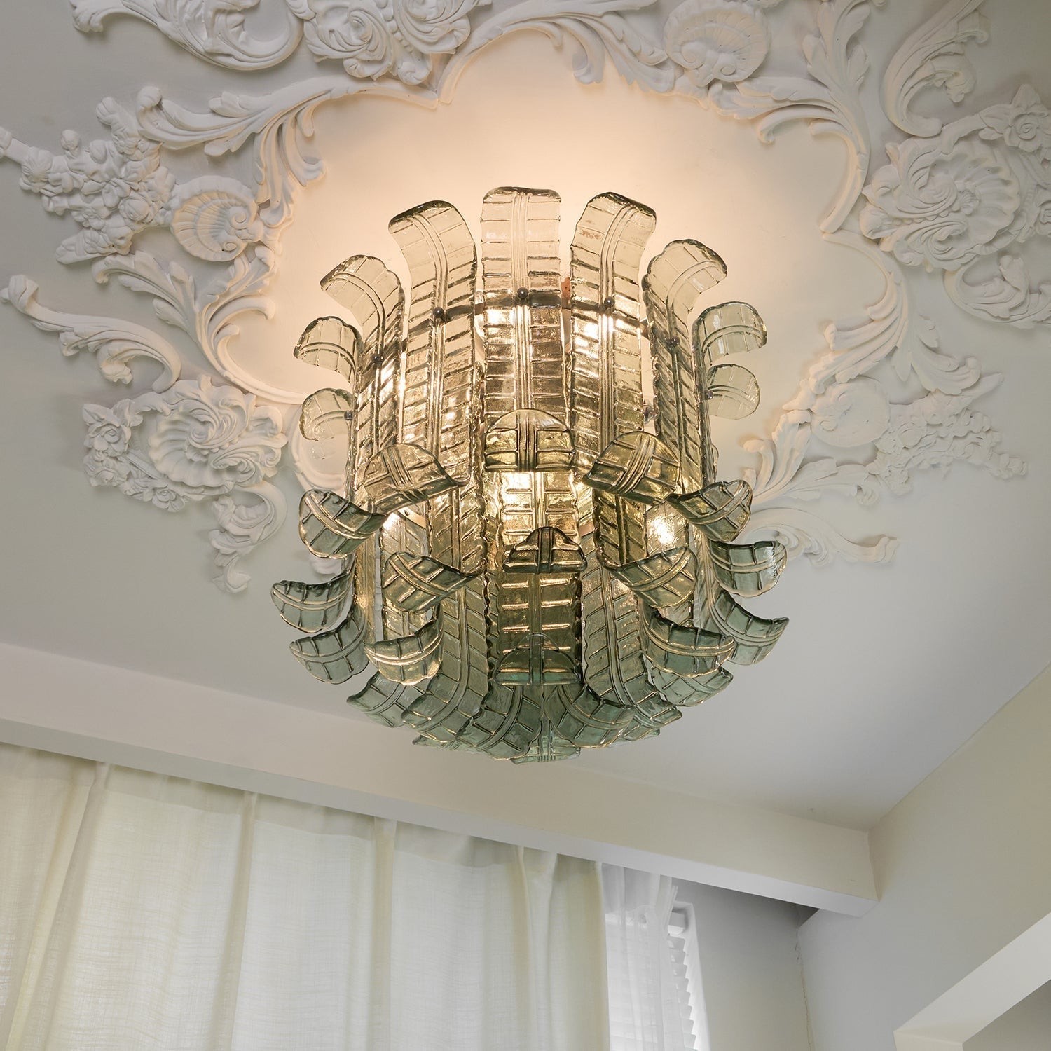 Aurora Ceiling Lamp Murano Glass Petal Vintage - Blowlighting