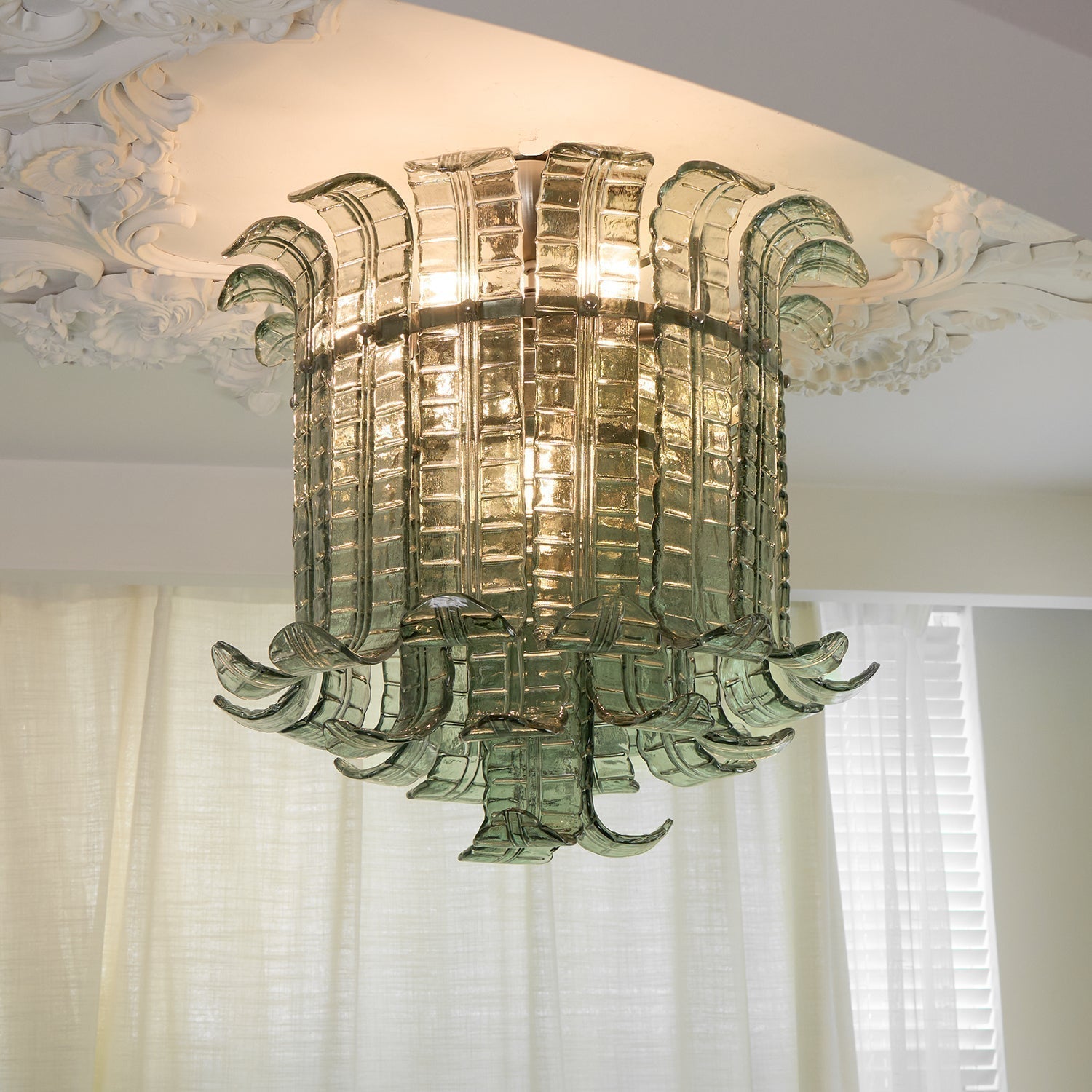 Aurora Ceiling Lamp Murano Glass Petal Vintage - Blowlighting