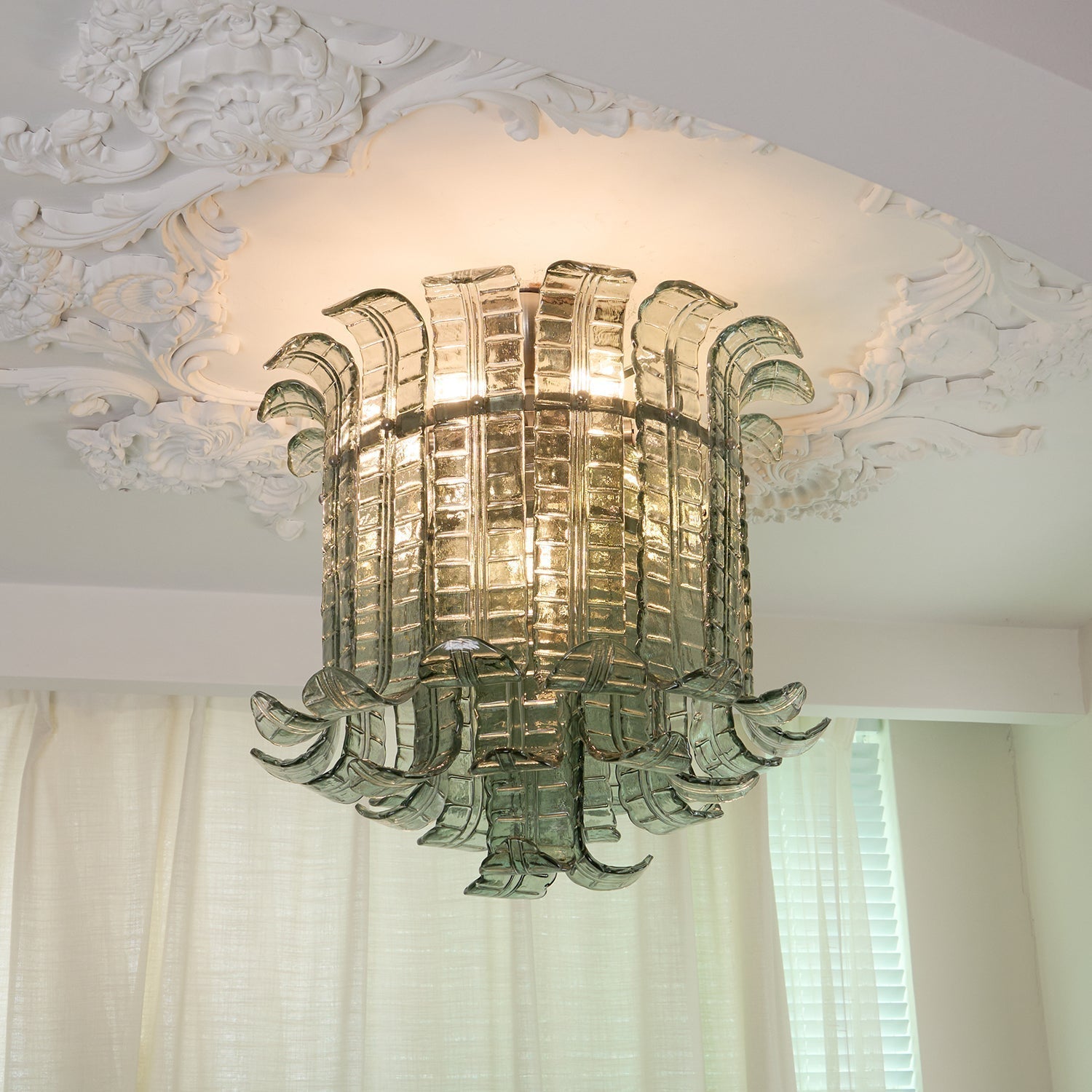 Aurora Ceiling Lamp Murano Glass Petal Vintage - Blowlighting