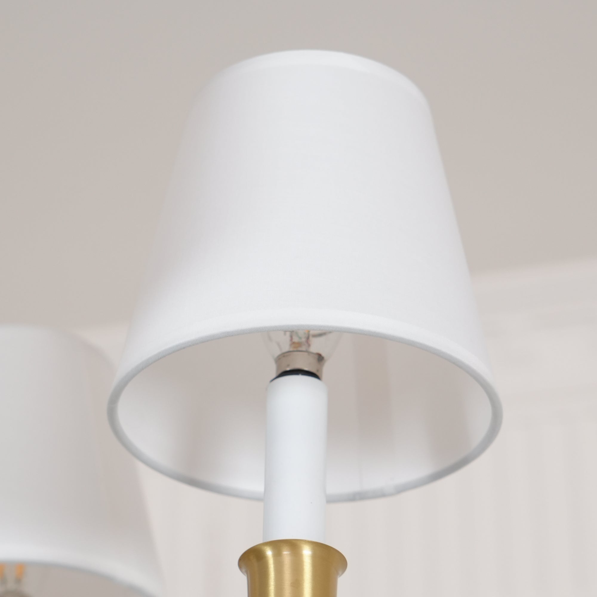 Silva Lampadario di Lusso in Ottone e Tessuto