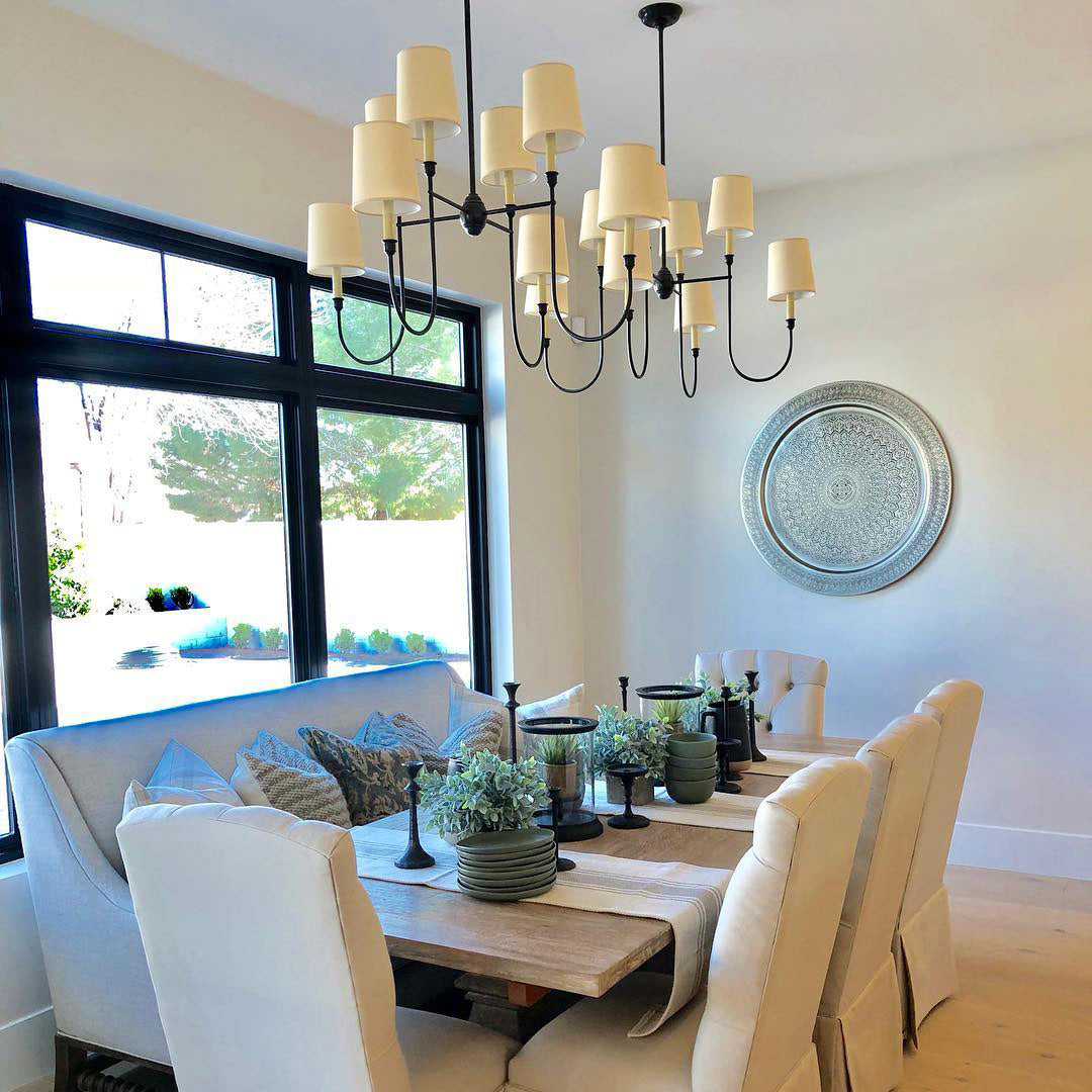 Silva Lampadario di Lusso in Ottone e Tessuto