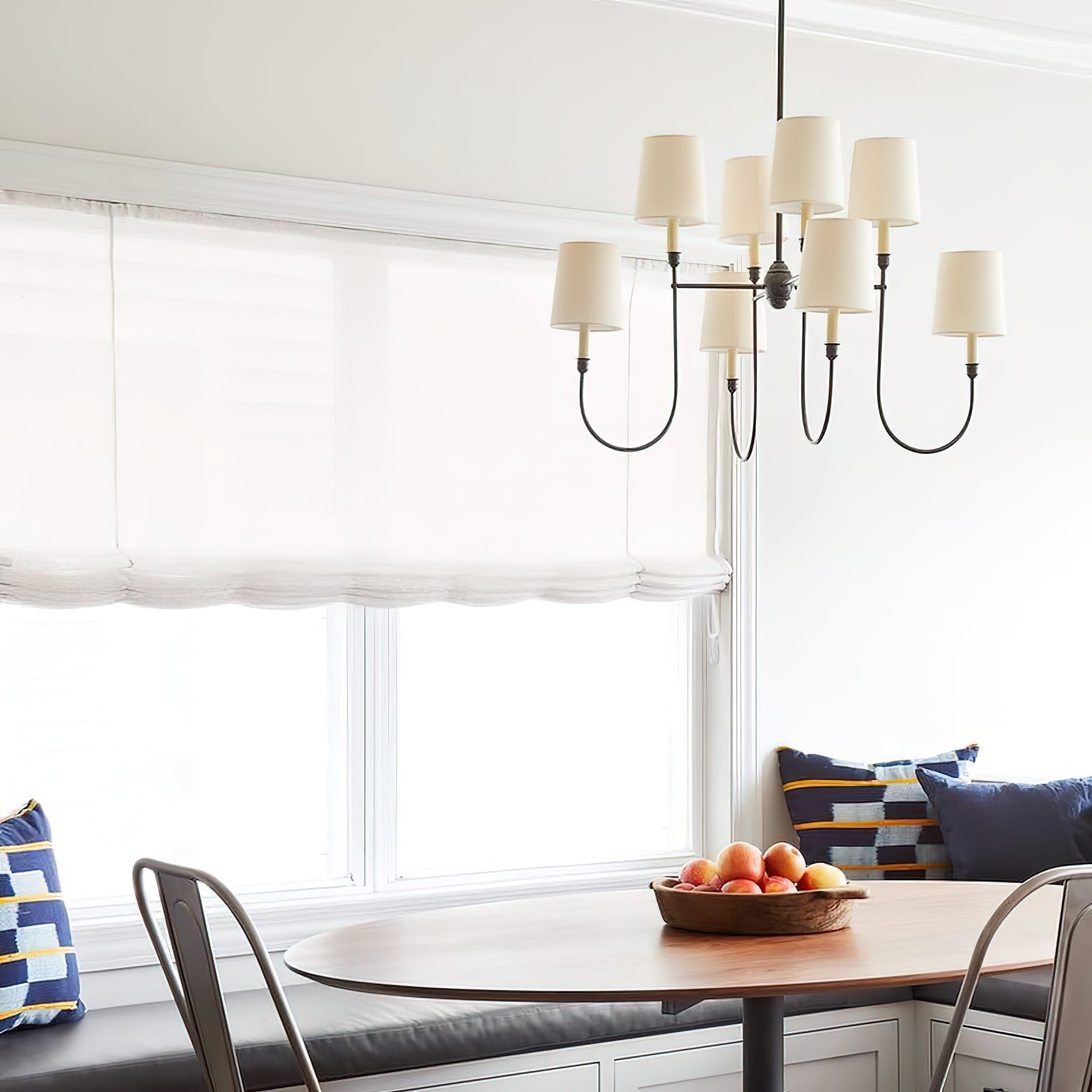 Silva Lampadario di Lusso in Ottone e Tessuto