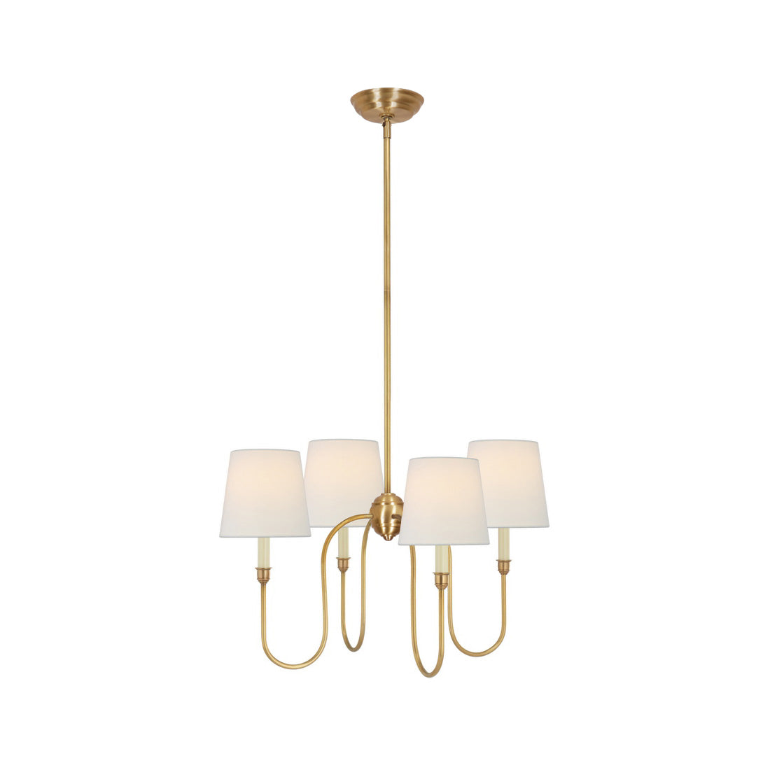 Silva Lampadario di Lusso in Ottone e Tessuto