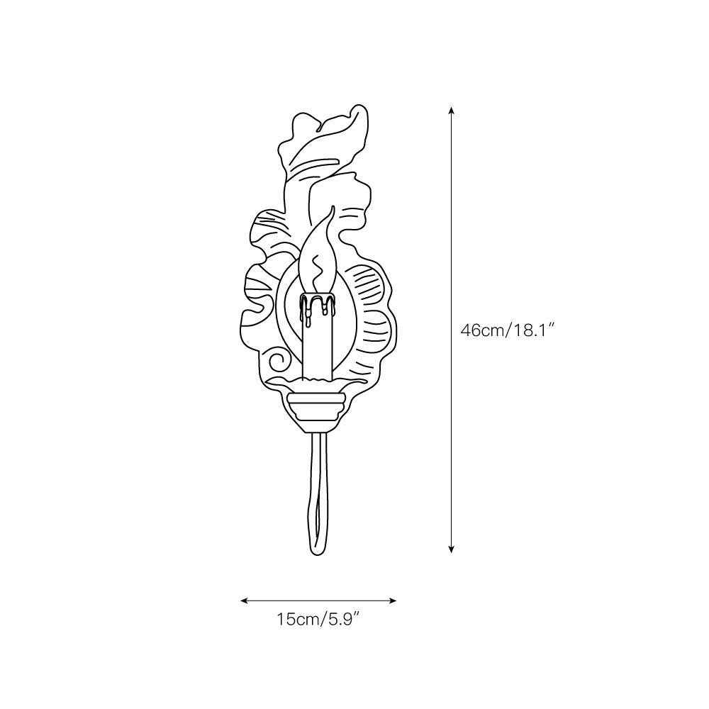 Olsilel Elegance Vintage Resin Metal Sconce Wall Lamp - Lamp Copper