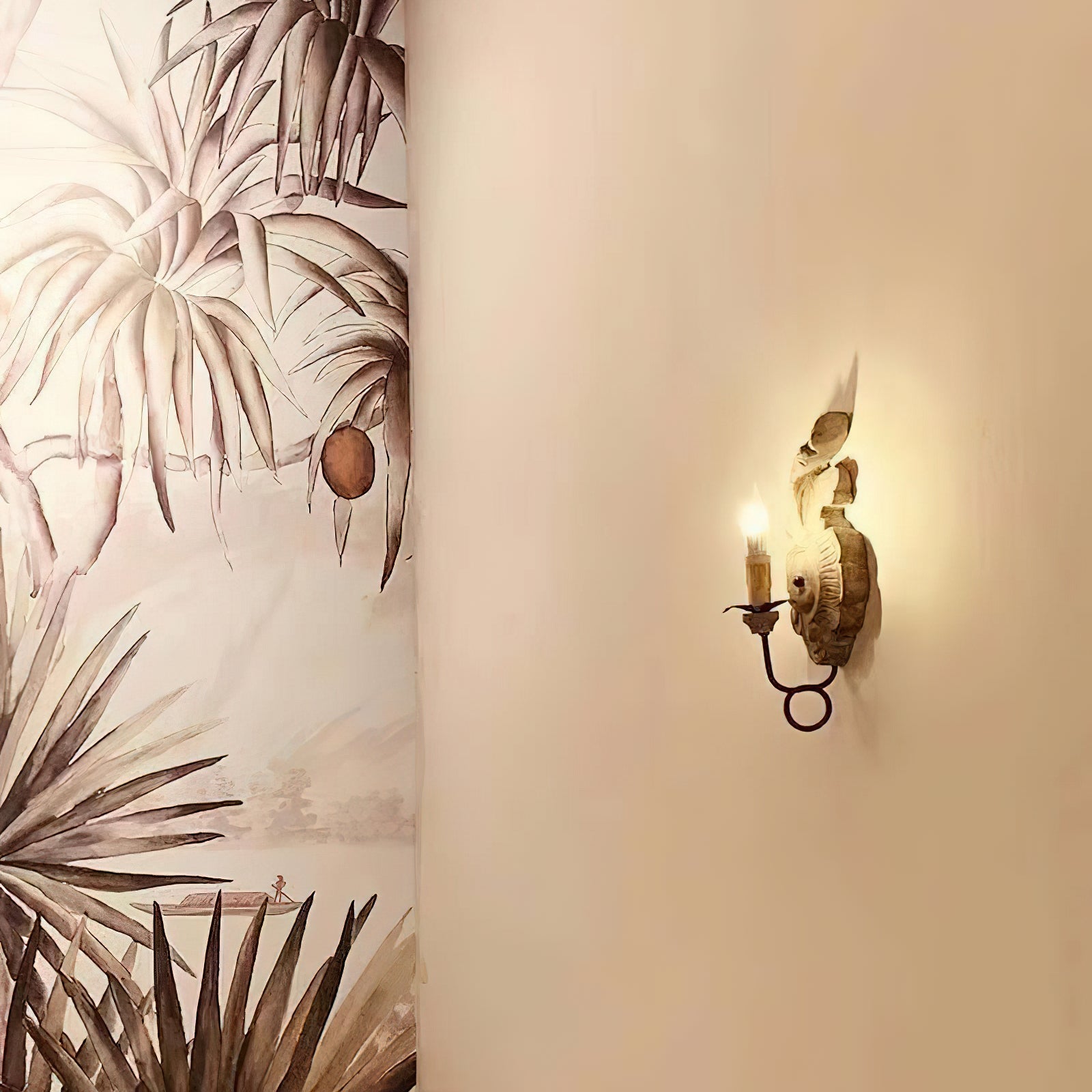 Olsilel Elegance Vintage Resin Metal Sconce Wall Lamp - Lamp Copper