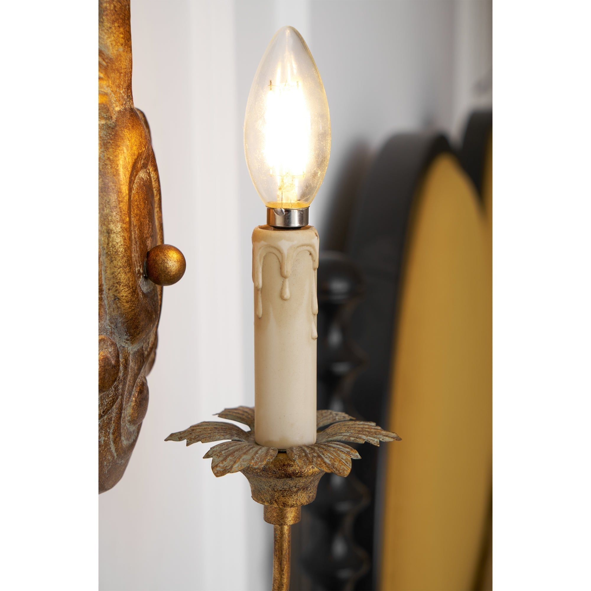 Olsilel Elegance Vintage Resin Metal Sconce Wall Lamp - Lamp Copper