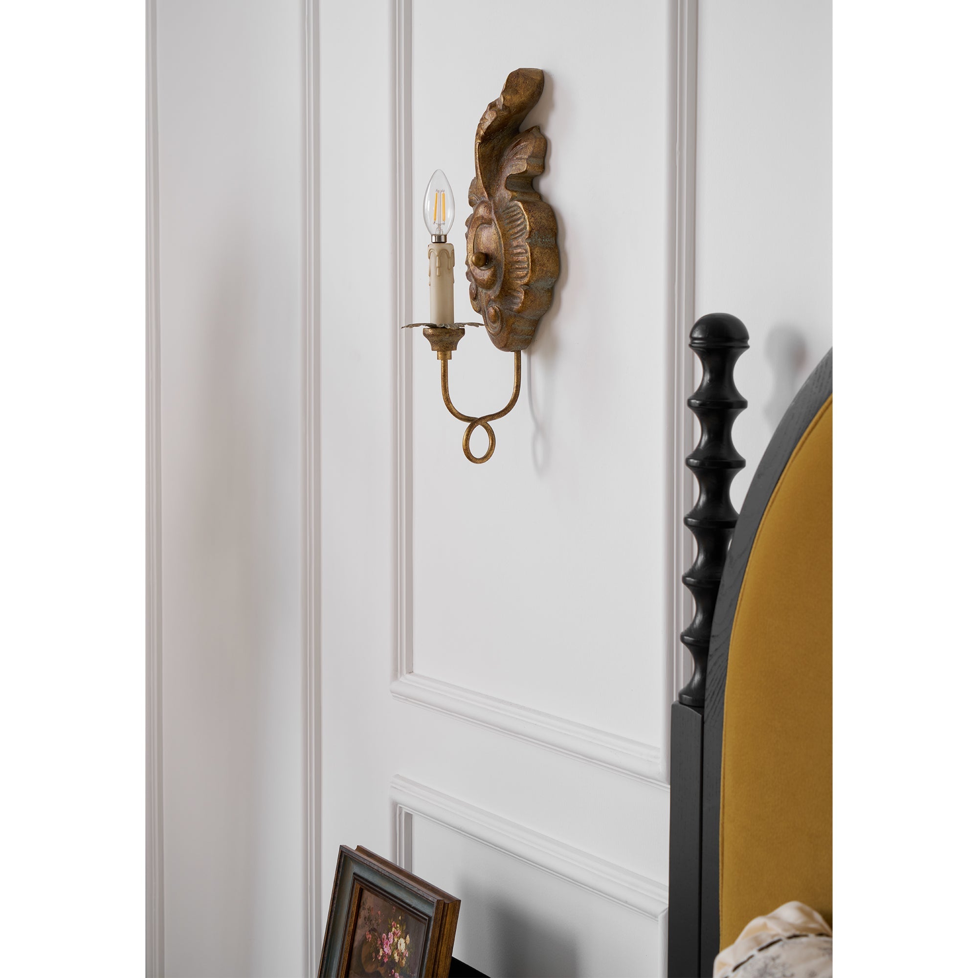 Olsilel Elegance Vintage Resin Metal Sconce Wall Lamp - Lamp Copper