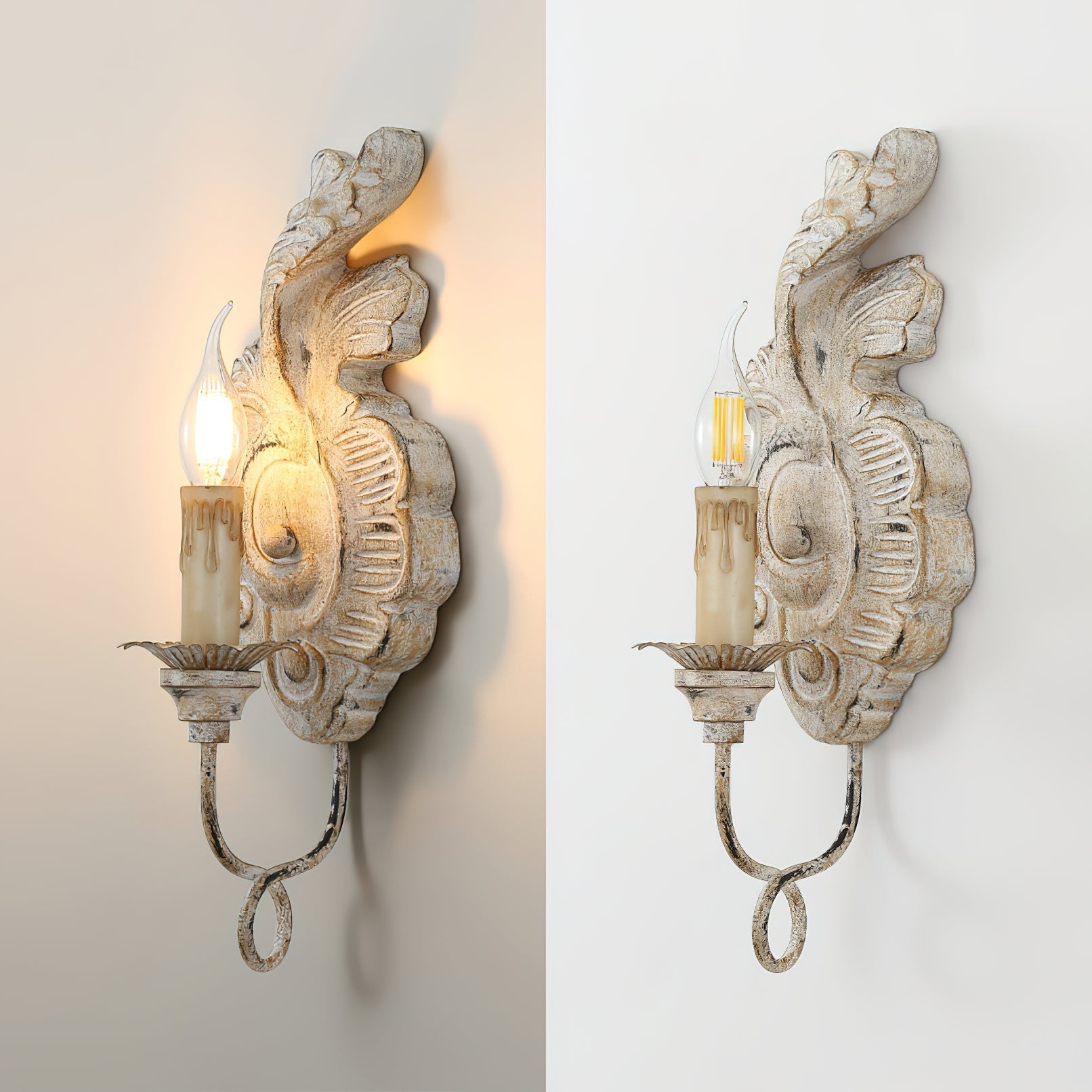 Olsilel Elegance Vintage Resin Metal Sconce Wall Lamp - Lamp Copper