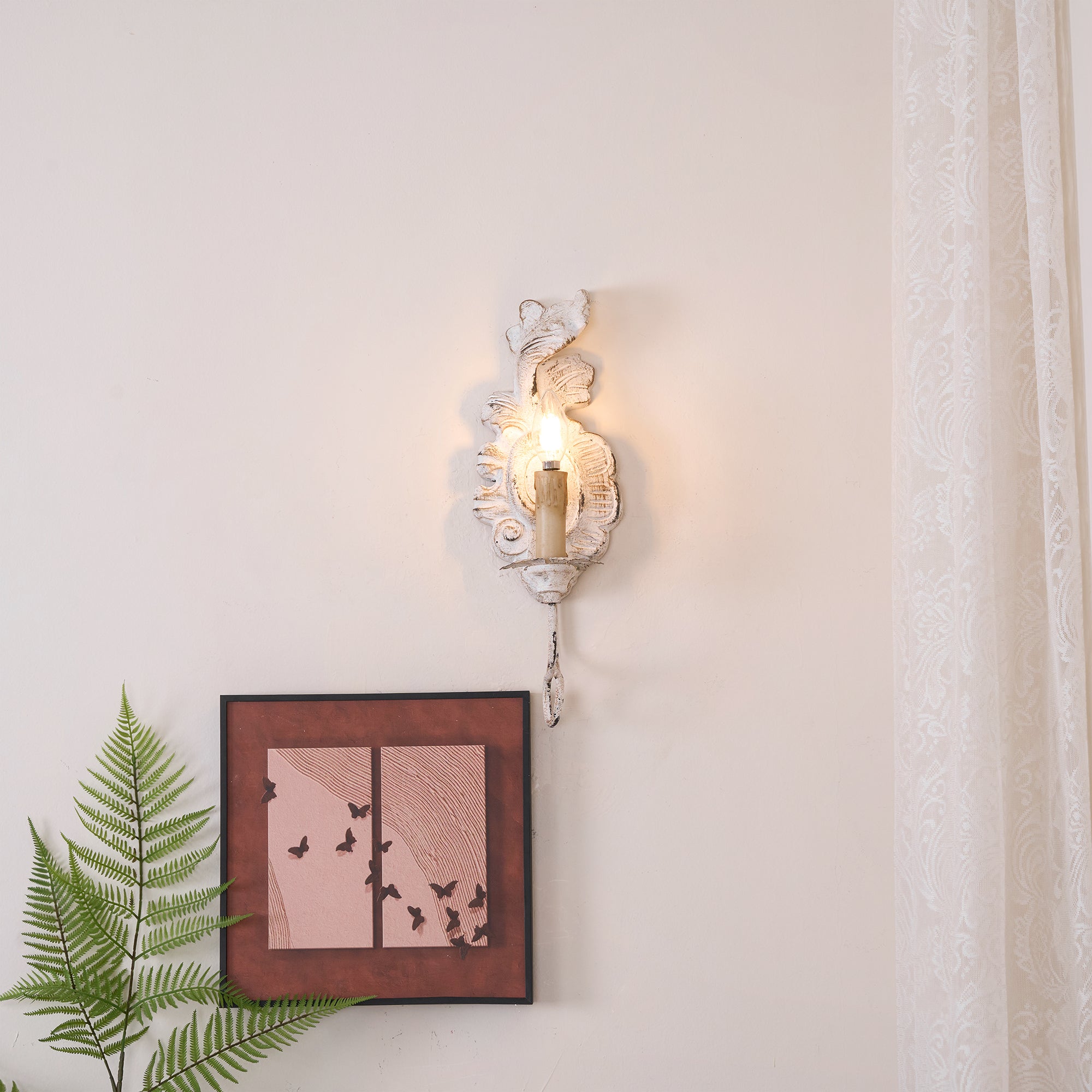 Olsilel Elegance Vintage Resin Metal Sconce Wall Lamp - Lamp Copper