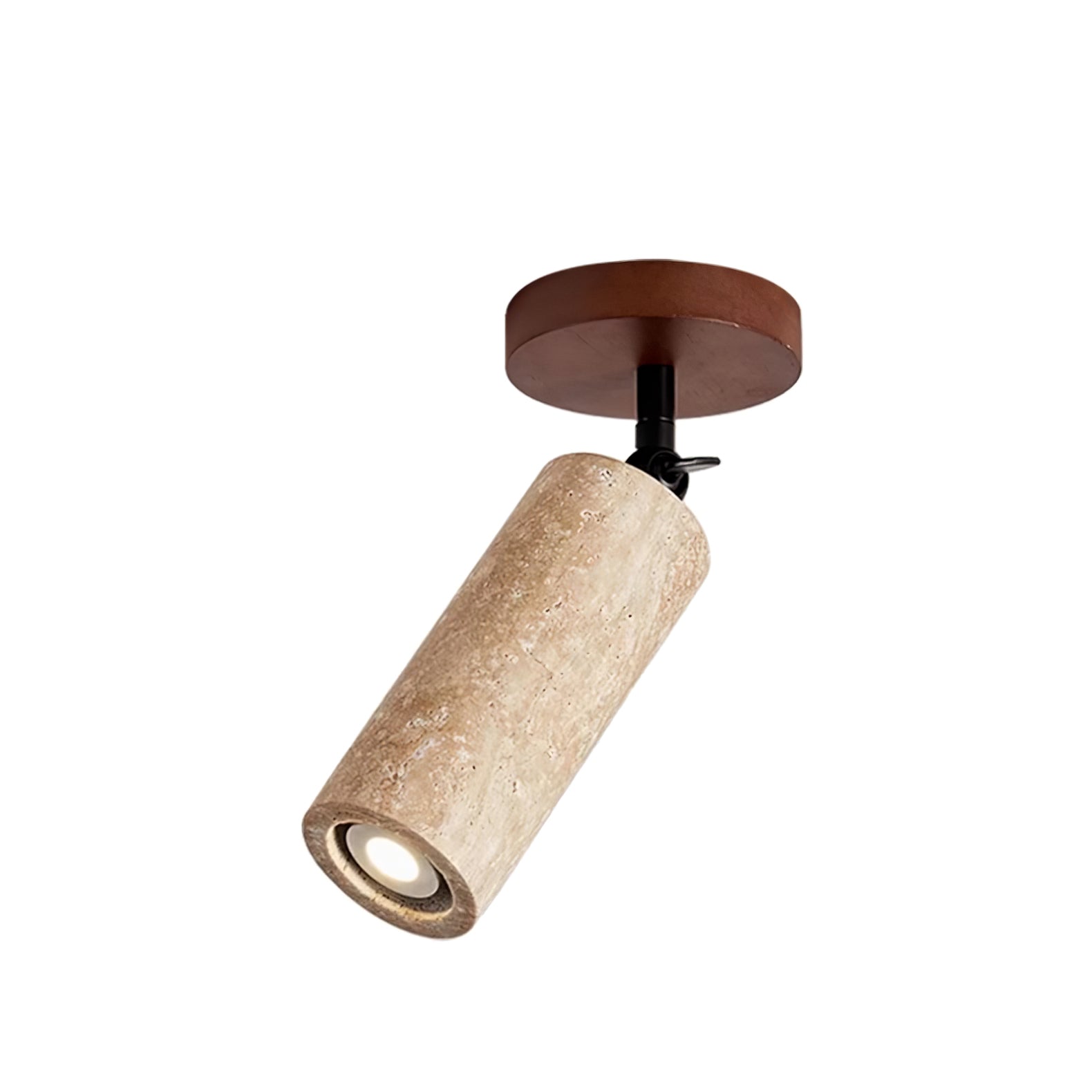 Zarinila Cylindrical-Tube Travertine Wall Light SEO Title - Neutralighting