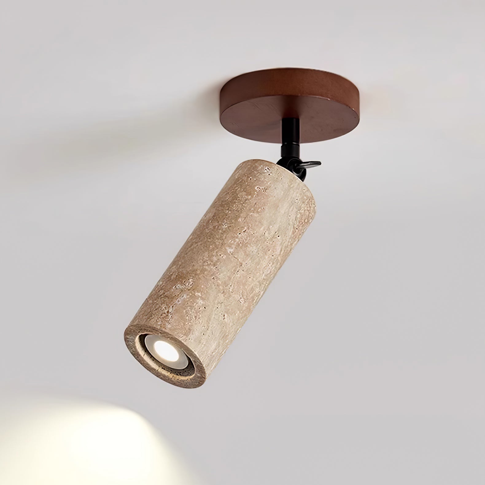 Zarinila Cylindrical-Tube Travertine Wall Light SEO Title - Neutralighting