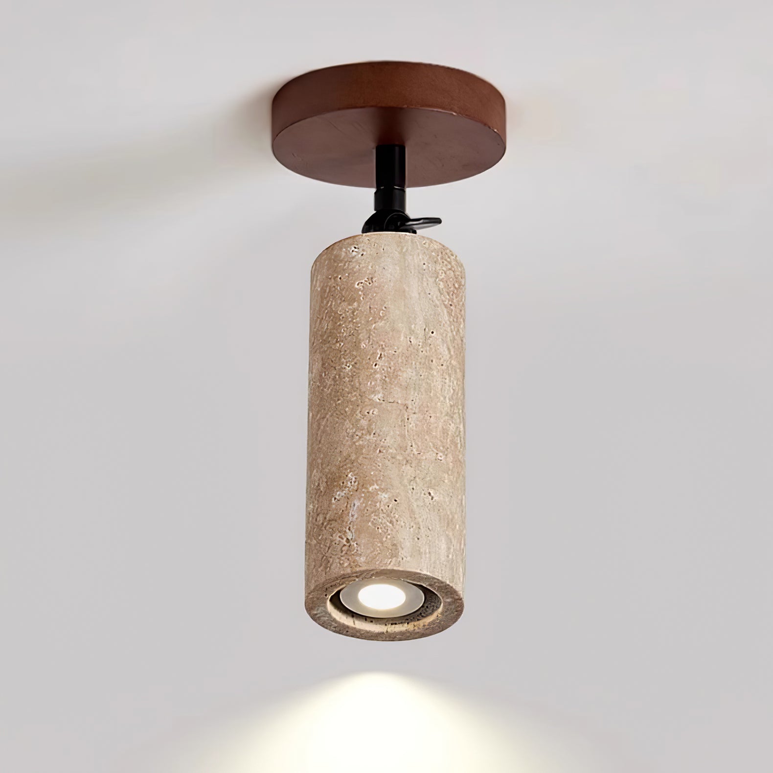 Zarinila Cylindrical-Tube Travertine Wall Light SEO Title - Neutralighting