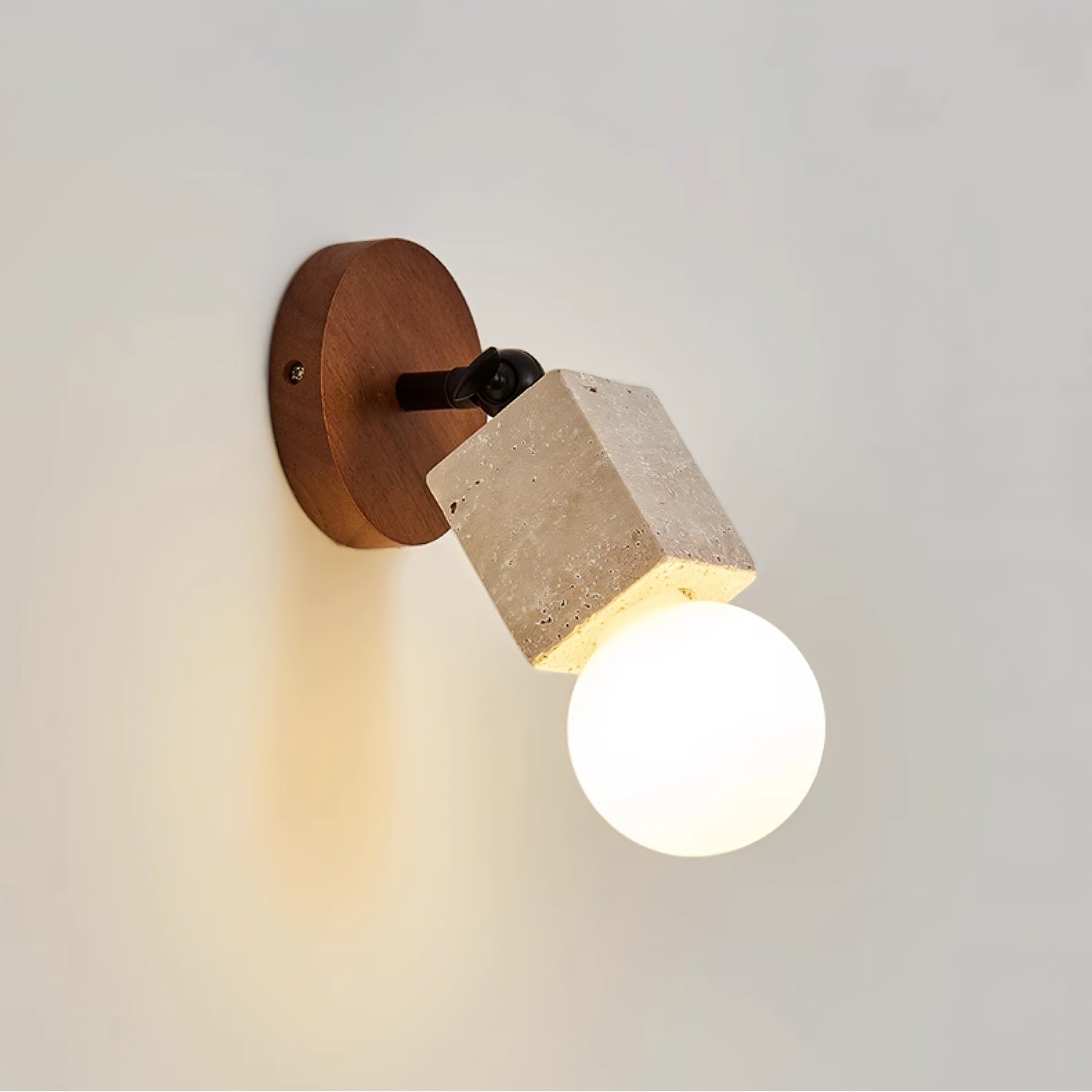 Zarinila Cylindrical-Tube Travertine Wall Light SEO Title - Neutralighting