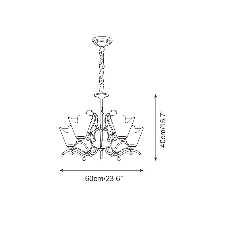 Givona Floral Glass Chandelier - Letslighting