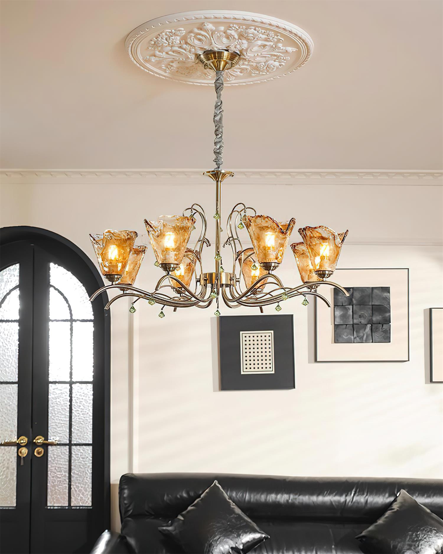 Givona Floral Glass Chandelier - Letslighting
