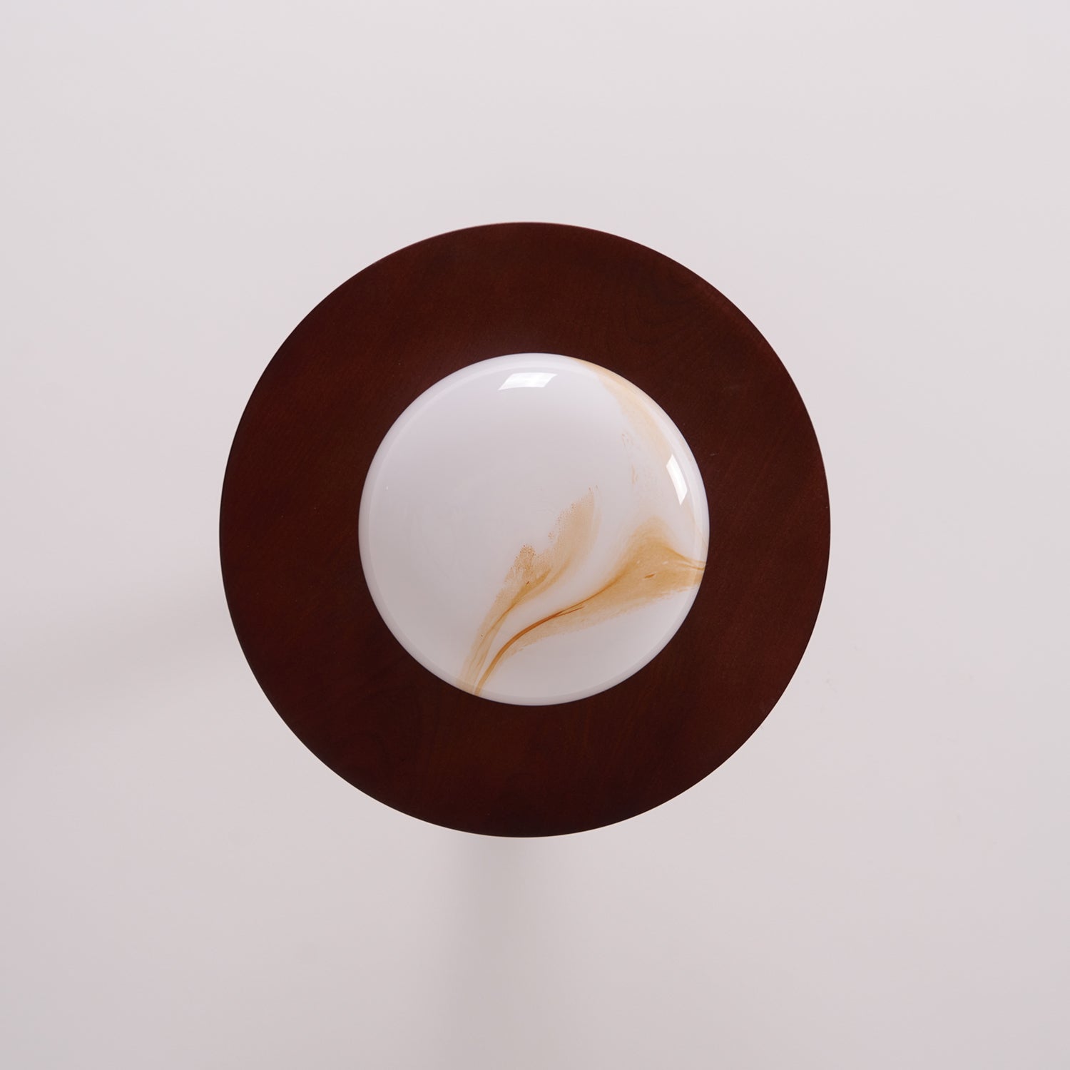 Muto Lampada da Soffitto Colore Noce e Bianco Imitazione Alabastro
