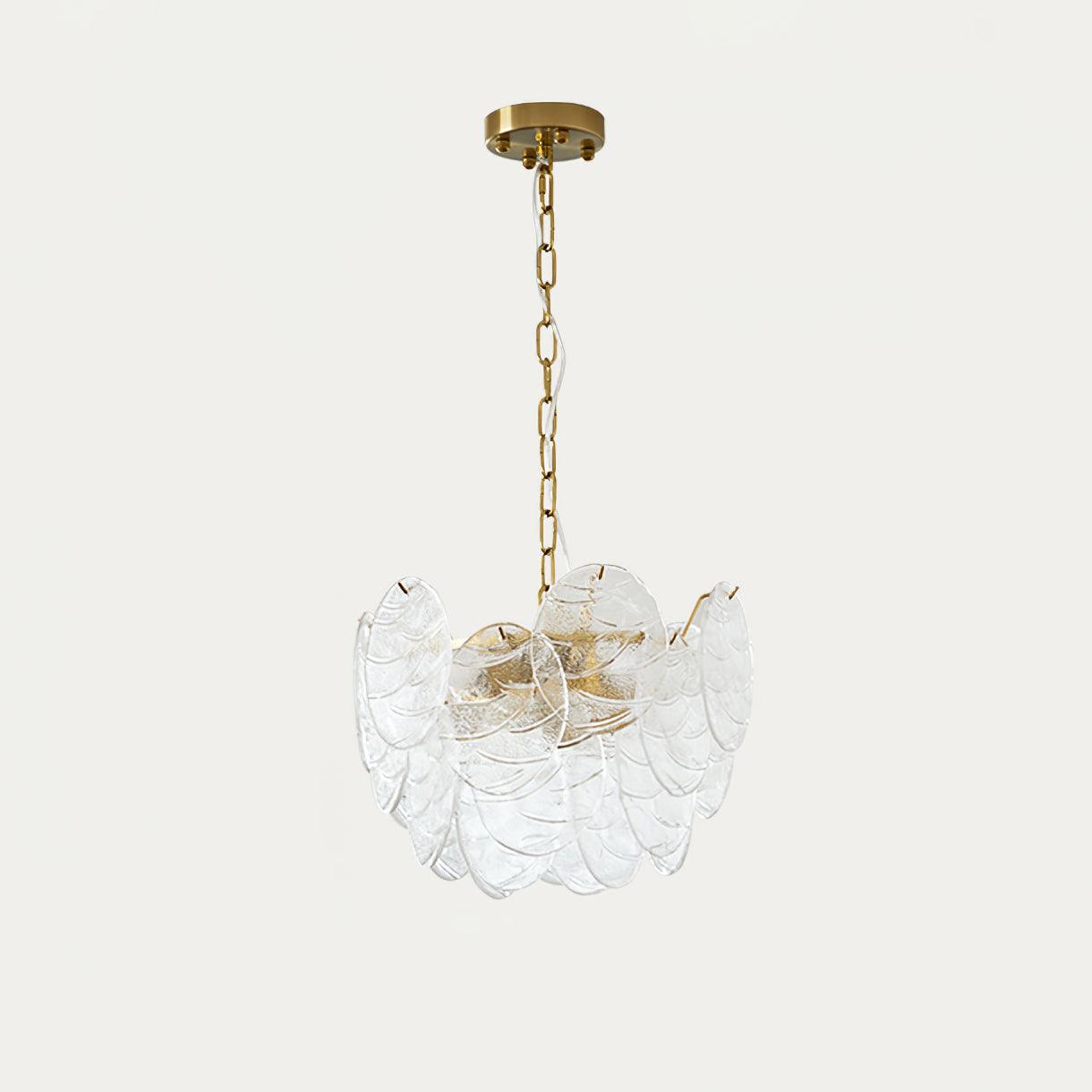 Chandelier Glass Discs Metal Frame Gold Finish Victorian - Letslighting