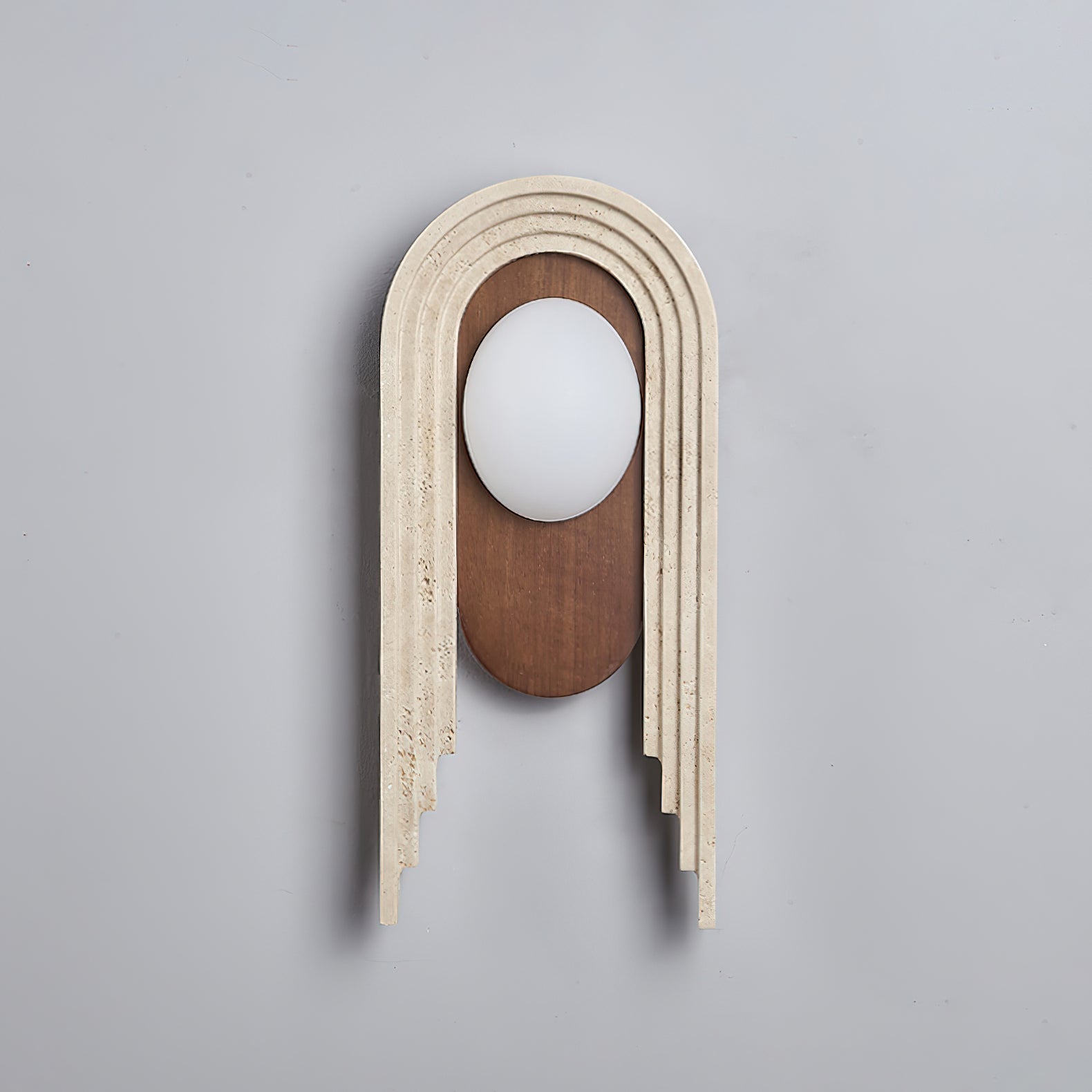 Uloryra Arch-Frame Travertine Wall Light - Neutralighting