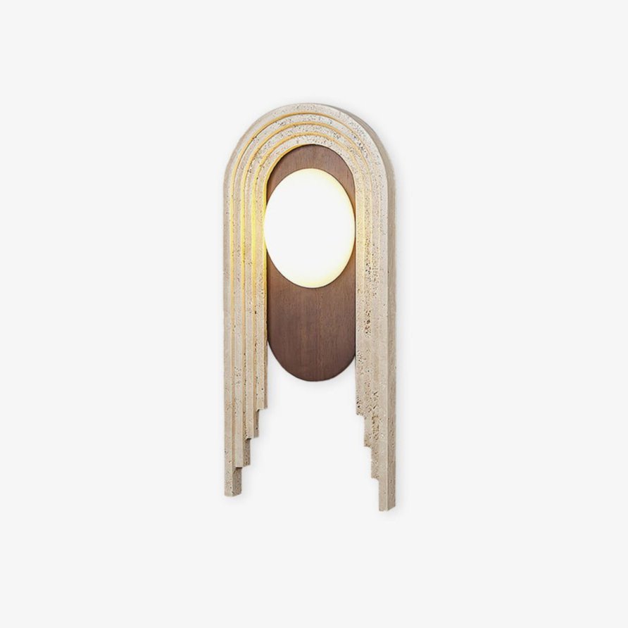 Uloryra Arch-Frame Travertine Wall Light - Neutralighting