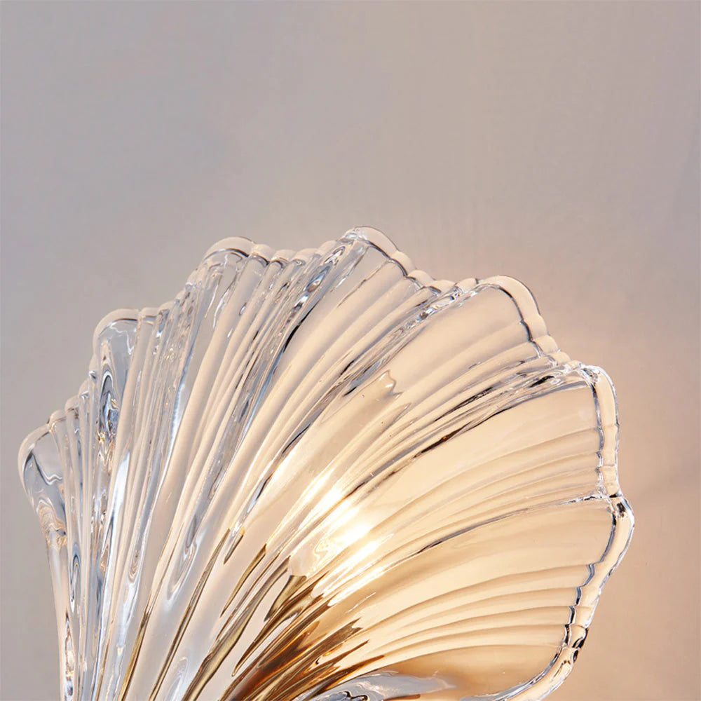 Arisha Elegante LED Metallo Vetro Applique Trasparente Champagne Soggiorno