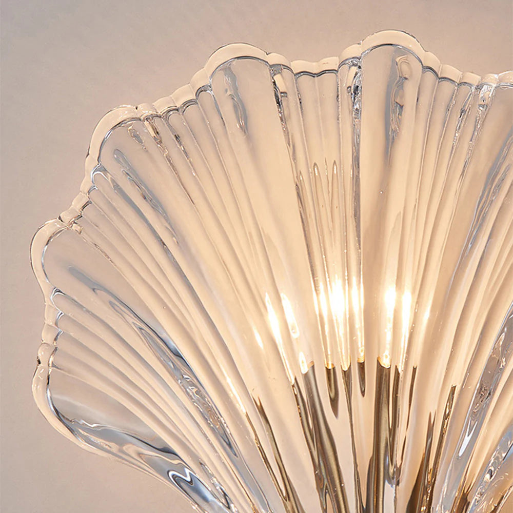 Arisha Elegante LED Metallo Vetro Applique Trasparente Champagne Soggiorno