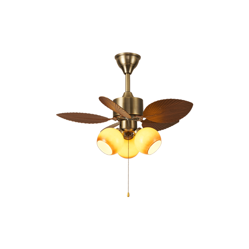 Ventilatore da Soffitto Gulliver Vintage con Pale a Foglia, dimensioni versione a sospensione