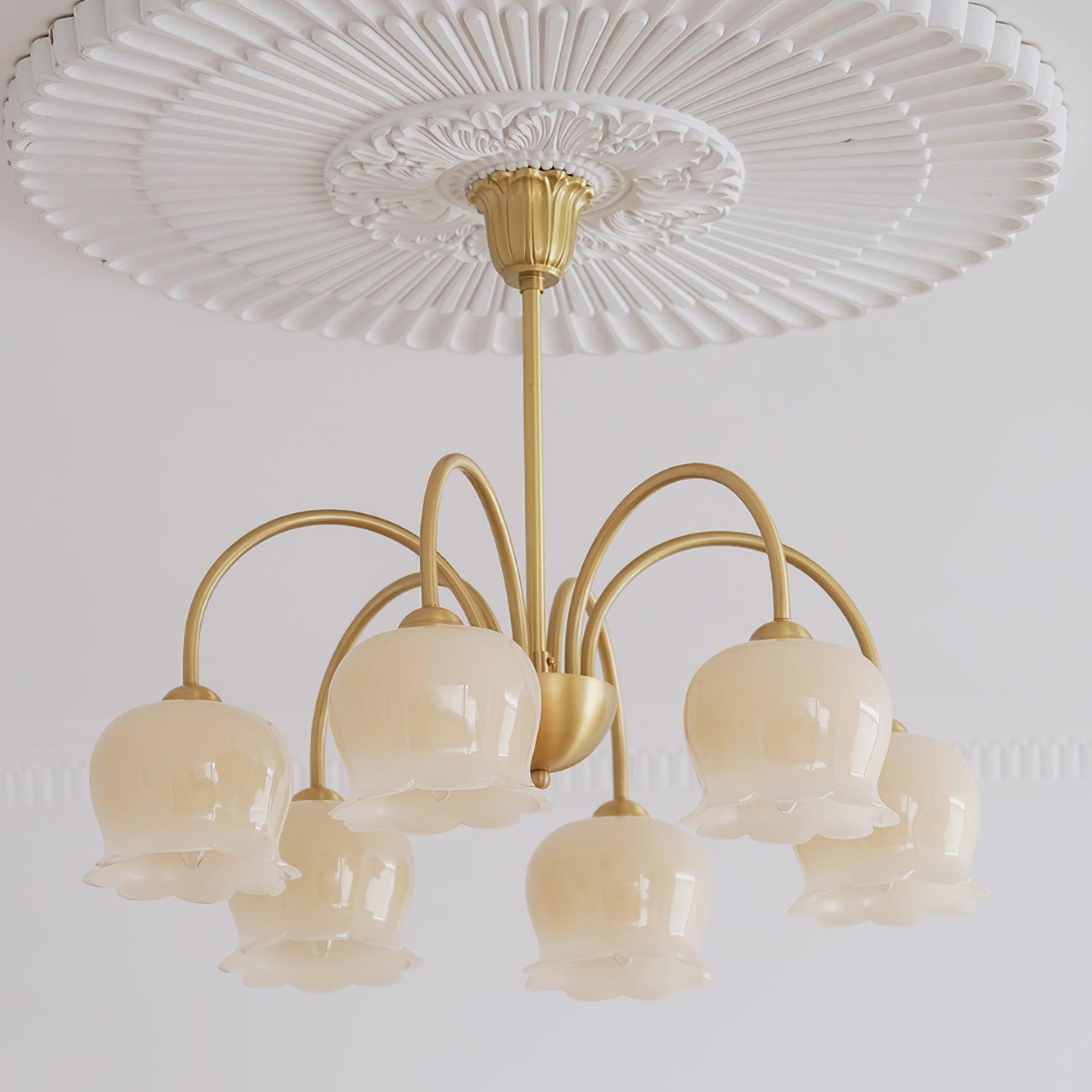 Fionel Petal Glass Floral Chandelier - Letslighting