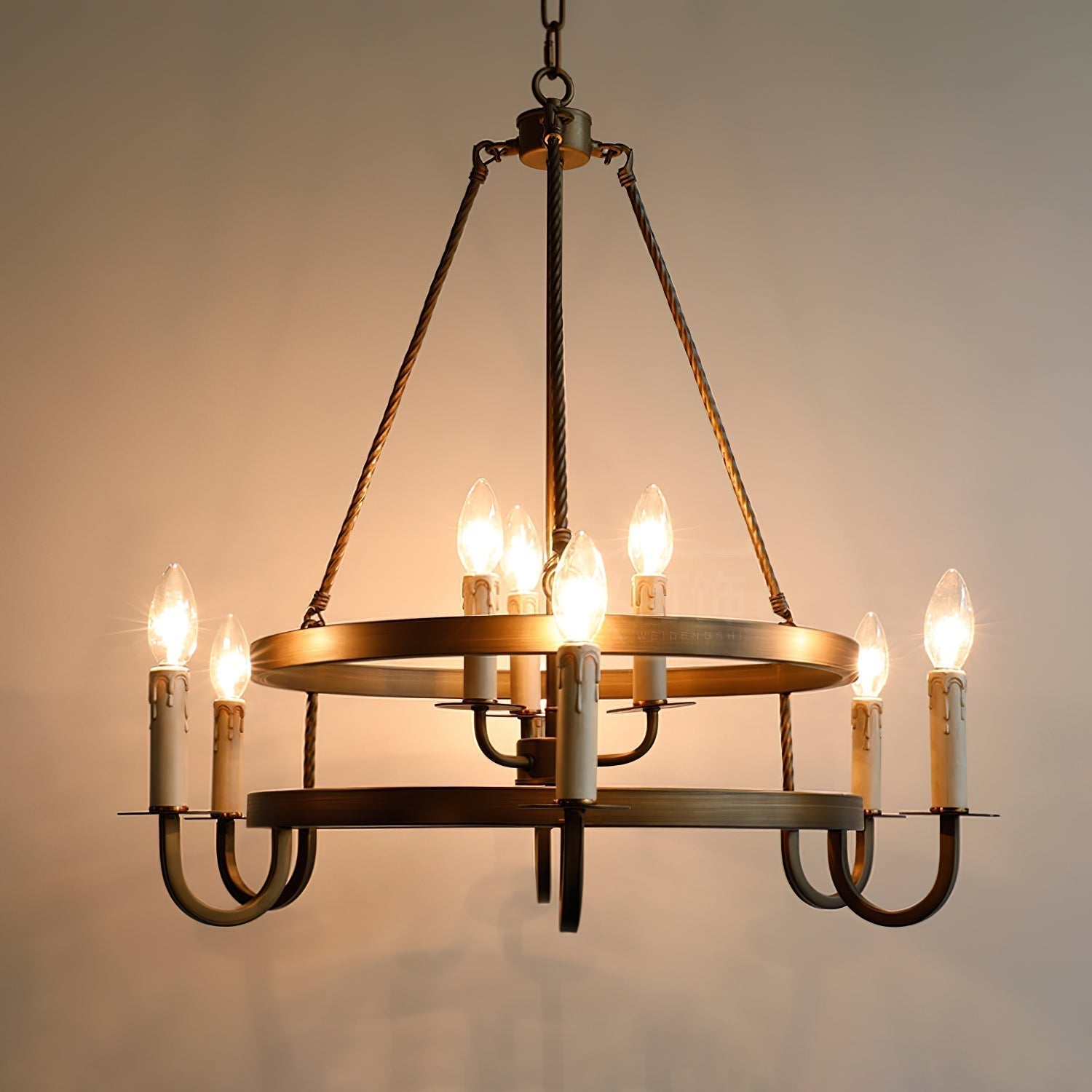 Vintara Brass Candle Chandelier - Blowlighting
