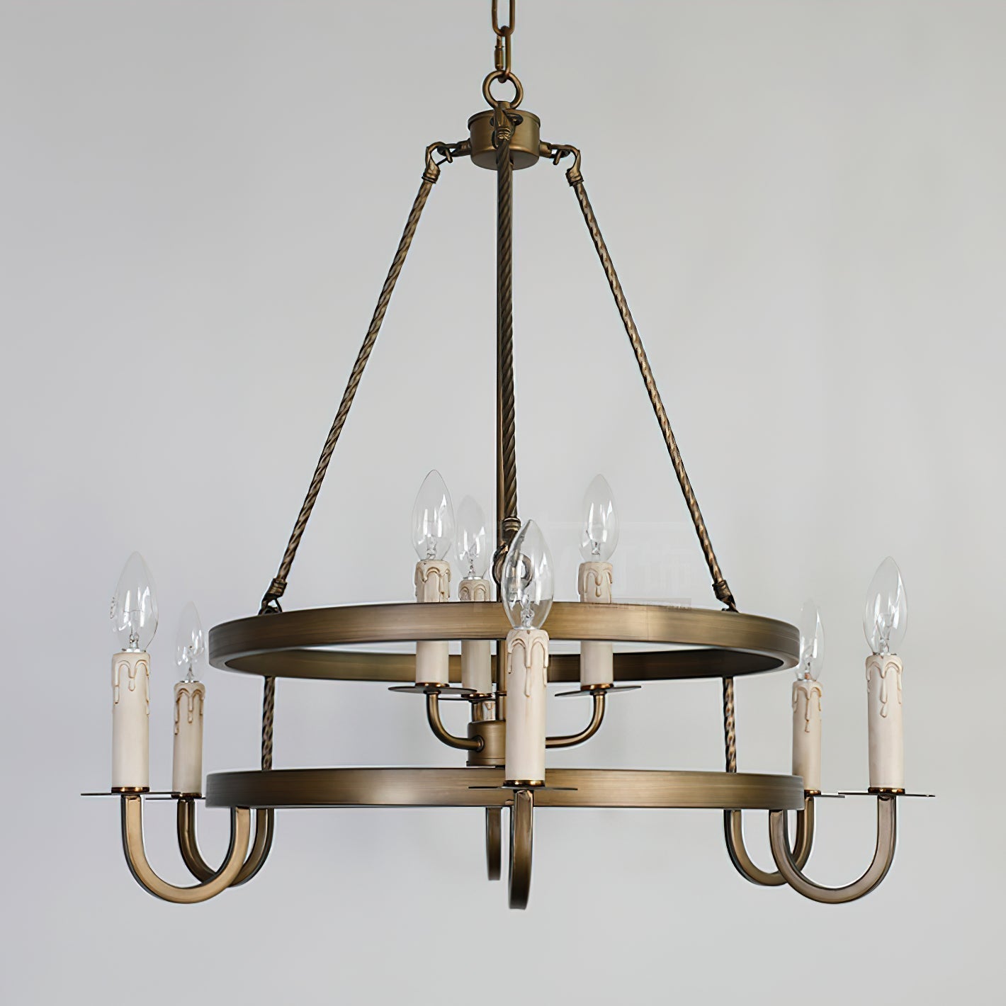 Vintara Brass Candle Chandelier - Blowlighting