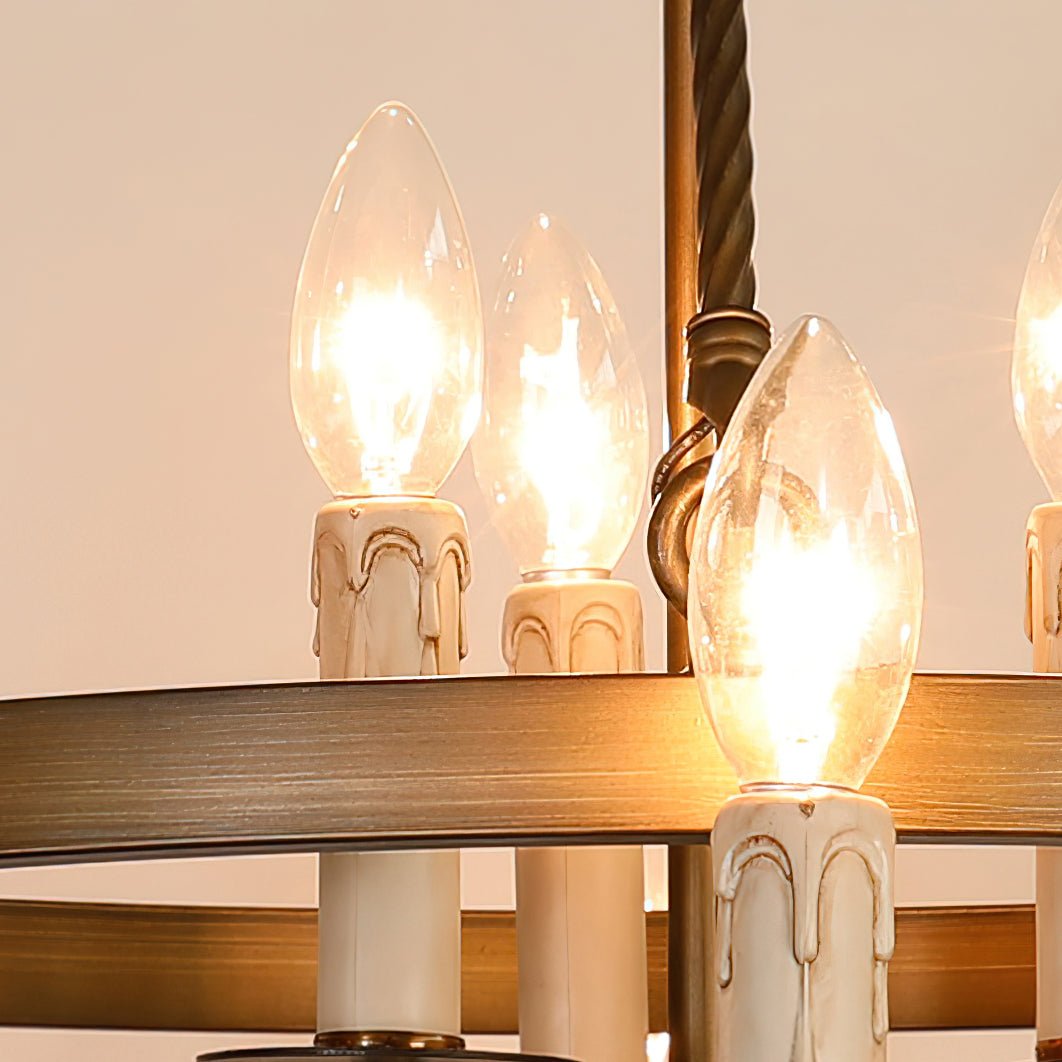 Vintara Brass Candle Chandelier - Blowlighting