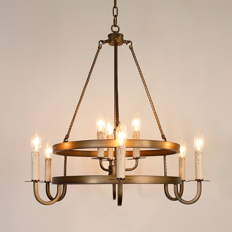 Vintara Brass Candle Chandelier - Blowlighting