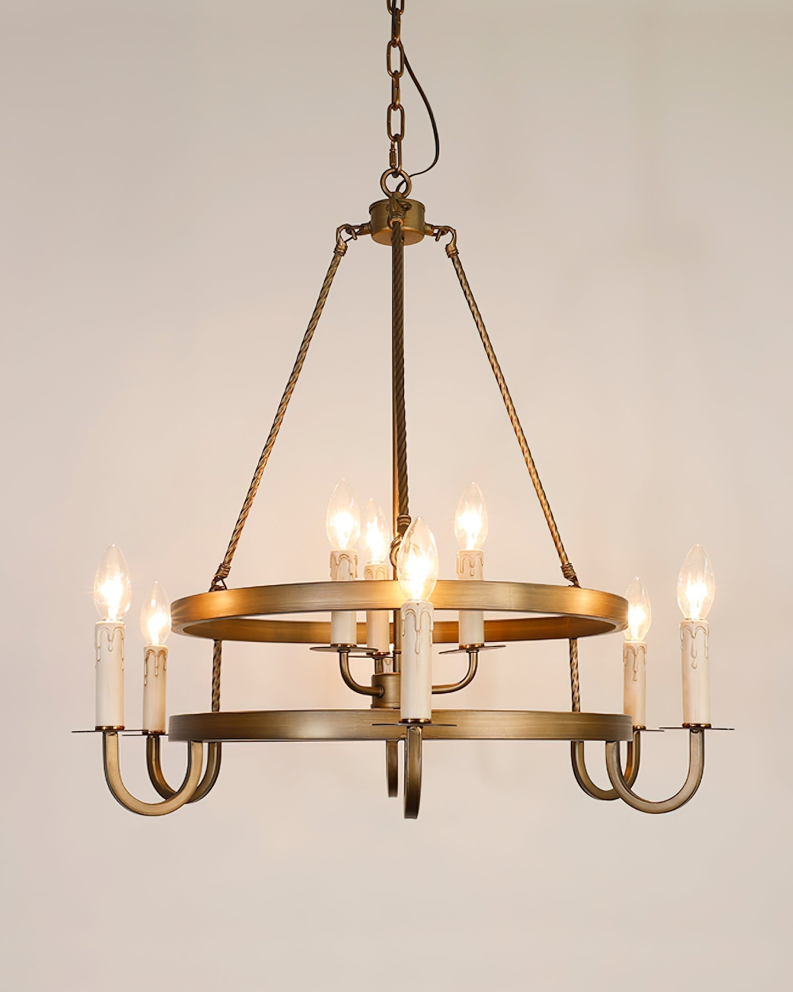 Vintara Brass Candle Chandelier - Blowlighting